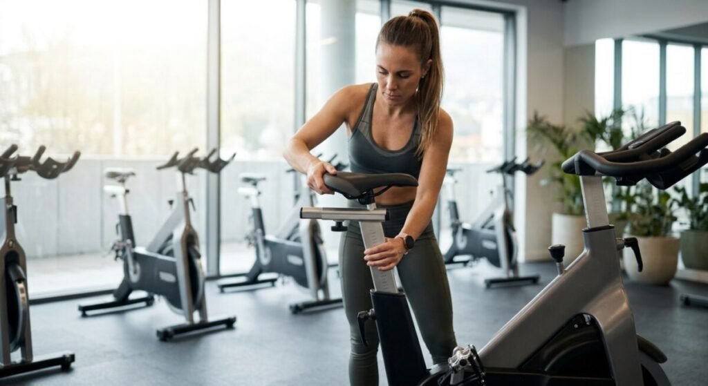 ajustar a bicicleta de spinning