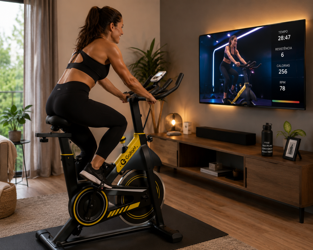 TOP 7 Melhores bicicletas de spinning Magnéticas 10 Bicicleta Ergométrica Spinning Magnética Gallant Elite Preto